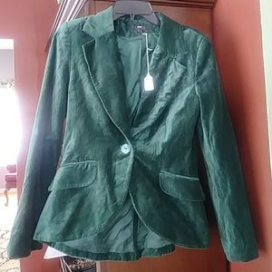 Emerald velvet blazer/jacket